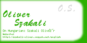 oliver szakali business card